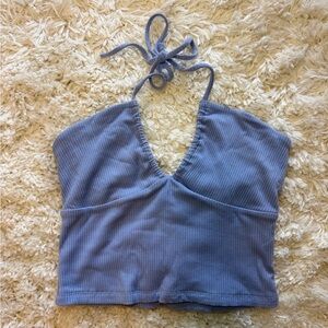 Wilfred Lavender Ribbed Crop Top
